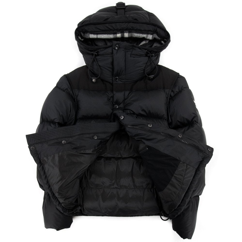 Detachable Sleeve Hooded Puffer Jacket
